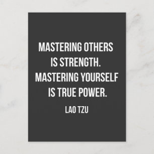 Carte Postale Citation inspirante de Lao Tzu 