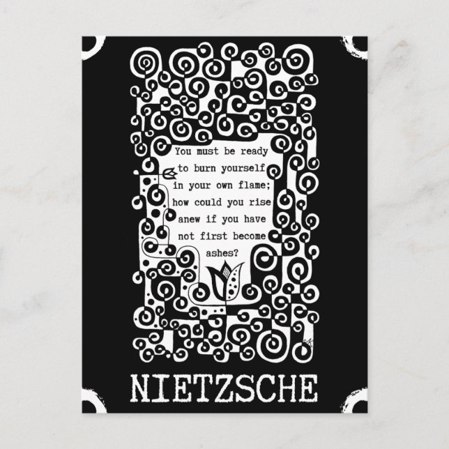 Carte Postale Citation inspirante de PHOENIX par Nietzsche (Devant)