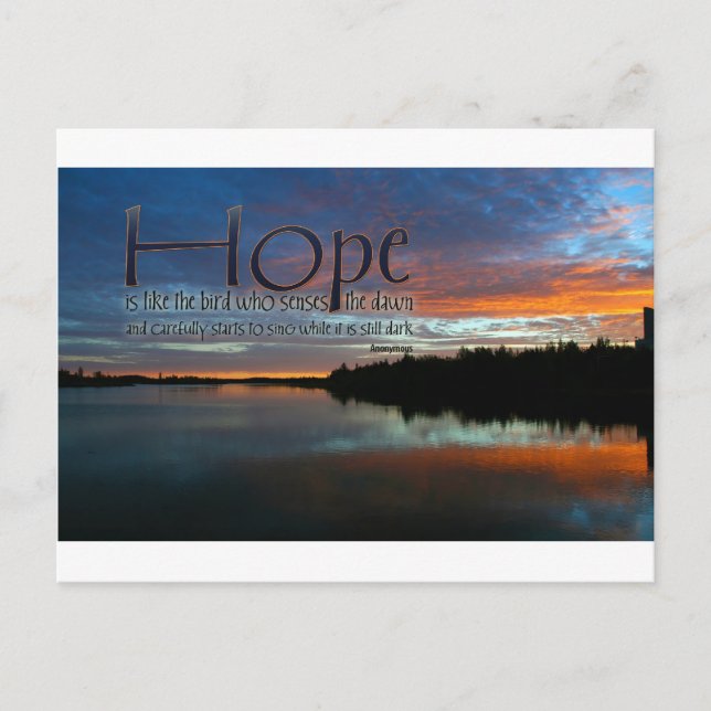Carte Postale Citation inspirante — Espoir (Devant)