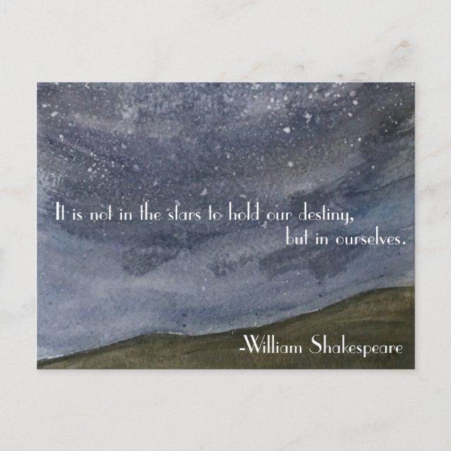 Carte Postale Citation Inspiration de Shakespeare (Devant)