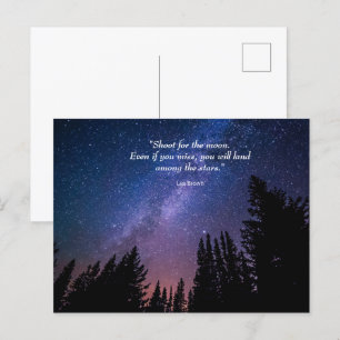 Carte Postale Citation Inspiration du ciel nocturne