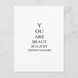 Carte Postale Citation Inspirational Beauty Love