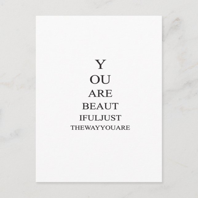 Carte Postale Citation Inspirational Beauty Love (Devant)