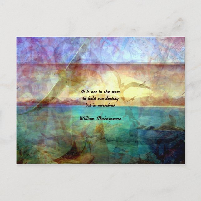Carte Postale Citation Inspirationnelle De Shakespeare Sur La De (Devant)