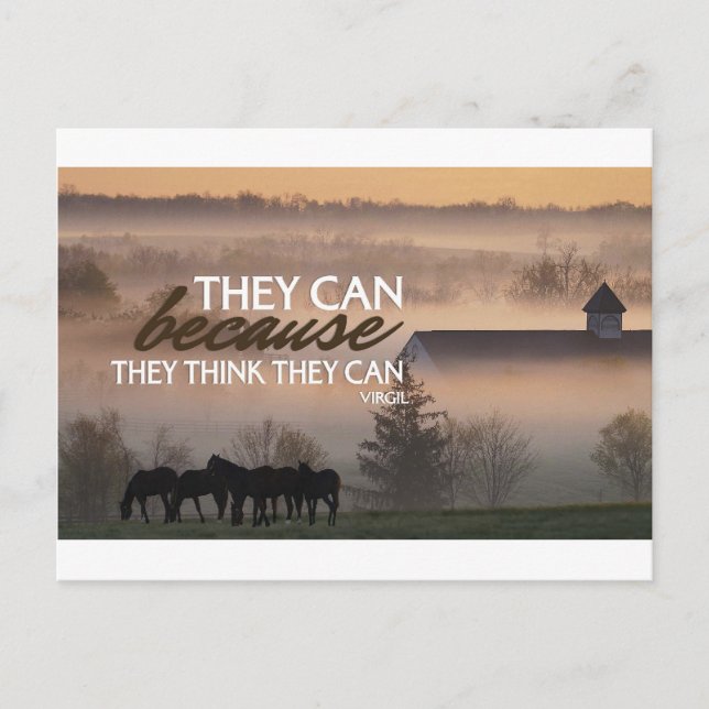 Carte Postale Citation inspirationnelle de Virgil (Devant)