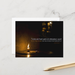Carte Postale Citation Inspirationnelle Edith Wharton "Light"