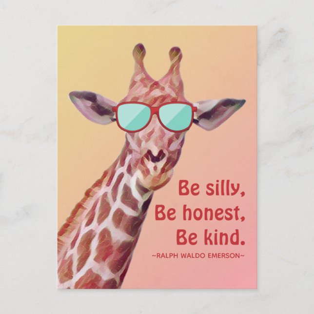 Carte Postale Citation Inspirationnelle Emerson Be Silencieux Fu (Devant)
