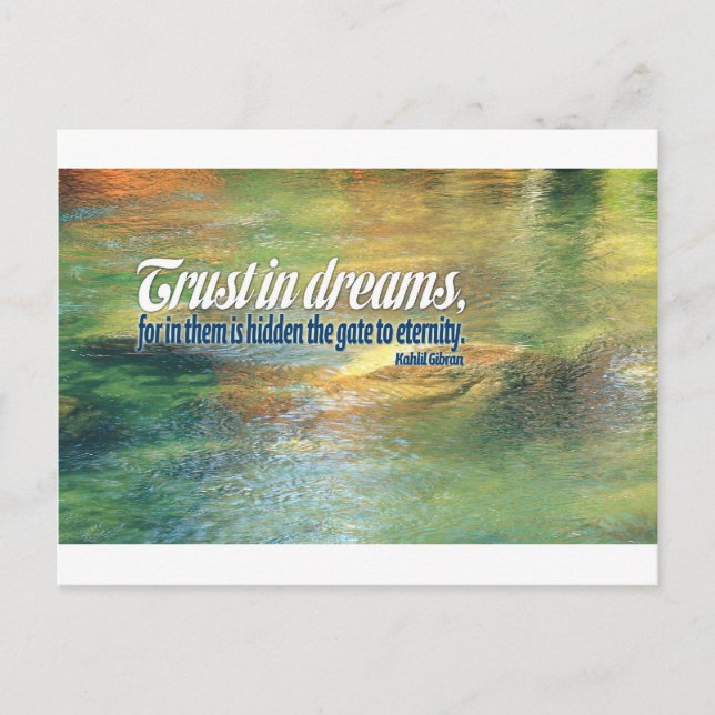 Carte Postale Citation Inspirationnelle — Kahlil Gibran (Devant)