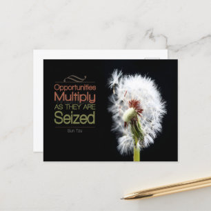 Carte Postale Citation Inspirationnelle Sun Tzu "Opportunités"