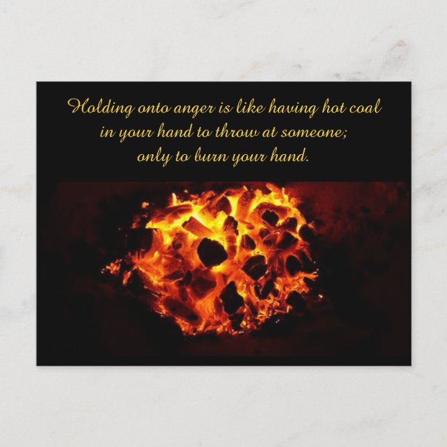 Carte Postale Citation Inspirationnelle Sur La Colère (Devant)