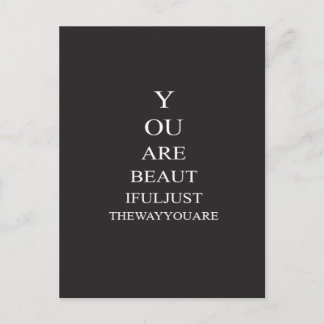 Carte Postale Citation inspirée Black White Love