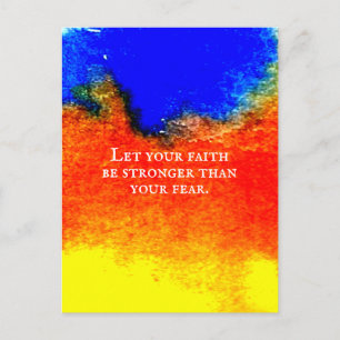 Carte Postale Citation inspirée de l'aquarelle Abstraite sur la 