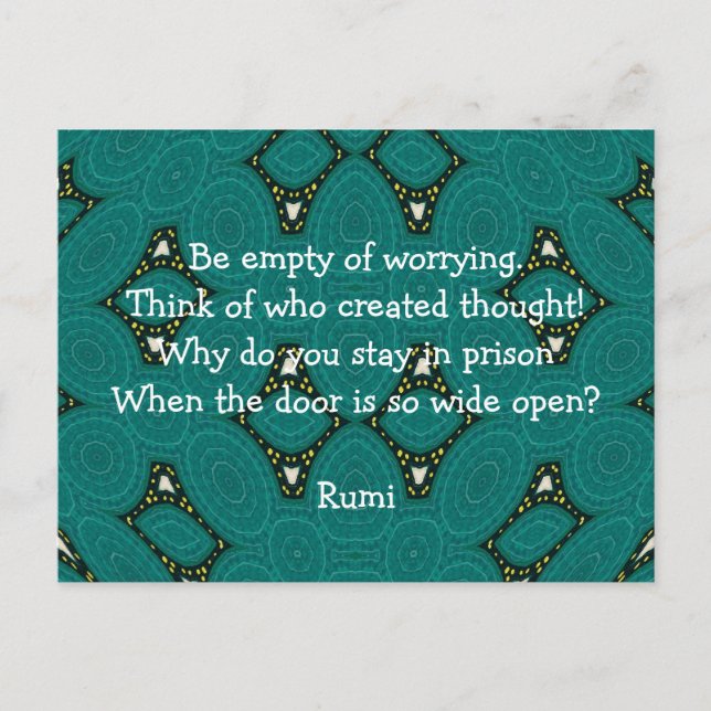 Carte Postale Citation inspirée de Rumi avec la conception (Devant)