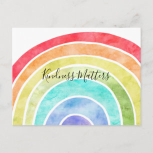 Carte Postale Citation inspirée personnalisée Rainbow
