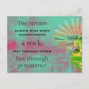 Carte Postale Citation inspirée sur une peinture Abstraite