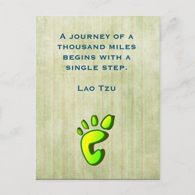 Carte Postale Citation Lao Tzu Inspirationnelle (Devant)