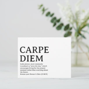 Carte Postale Citation latine Carpe Diem