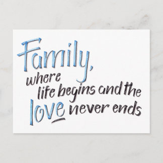 Carte Postale Citation manuscrite de famille