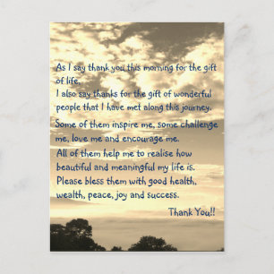 Carte Postale Citation Merci Inspirational Life