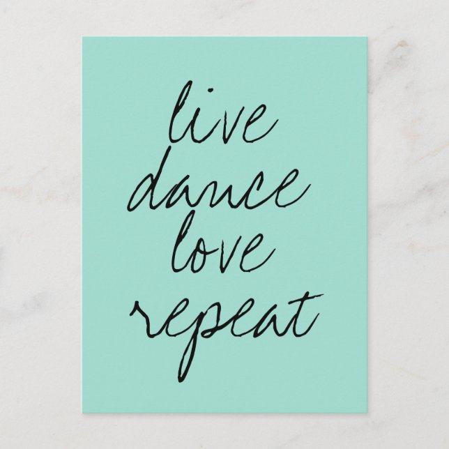 Carte Postale Citation moderne vert turquoise (Devant)