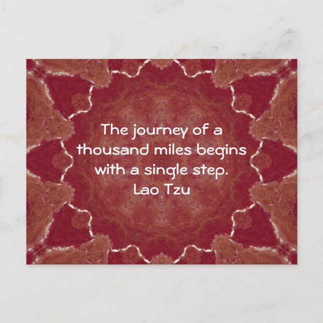 Carte Postale Citation Motivationnelle De La Sagesse Lao Tsu (Devant)