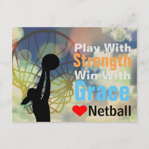 Carte Postale Citation Motivationnelle Love Netball
