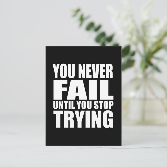 Carte Postale Citation motivationnelle réussie (Debout devant)