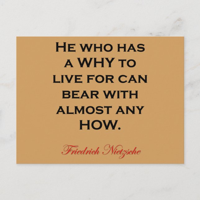 Carte Postale Citation Nietzsche - Oear Any Comment (Devant)