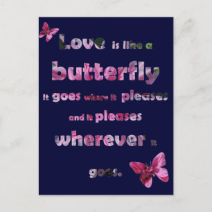 Carte postale Citation Papillon