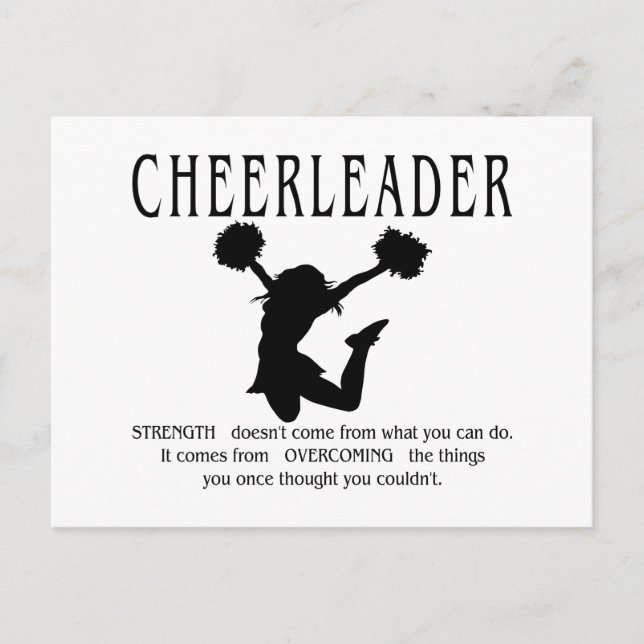 Carte Postale Citation pom-pom girl inspirante (Devant)