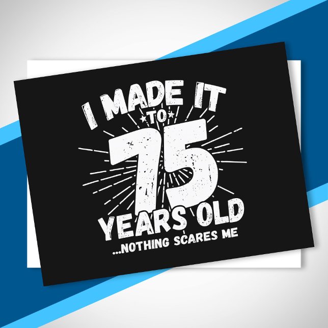 Carte Postale Citation rigolote pour 75e anniversaire Ironie 75  (Créateur téléchargé)