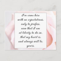 Citation romantique rose pâle de Jane Austen