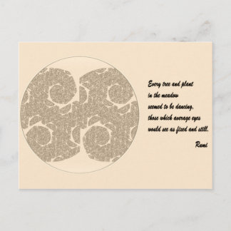 Carte postale Citation Rumi. Conception de l'arbre