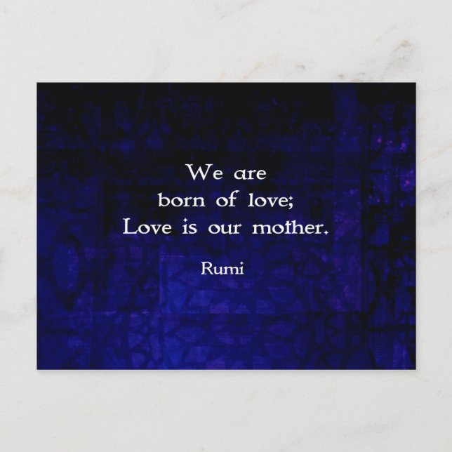 Carte Postale Citation Rumi Inspirational Love Sur Les Sentiment (Devant)
