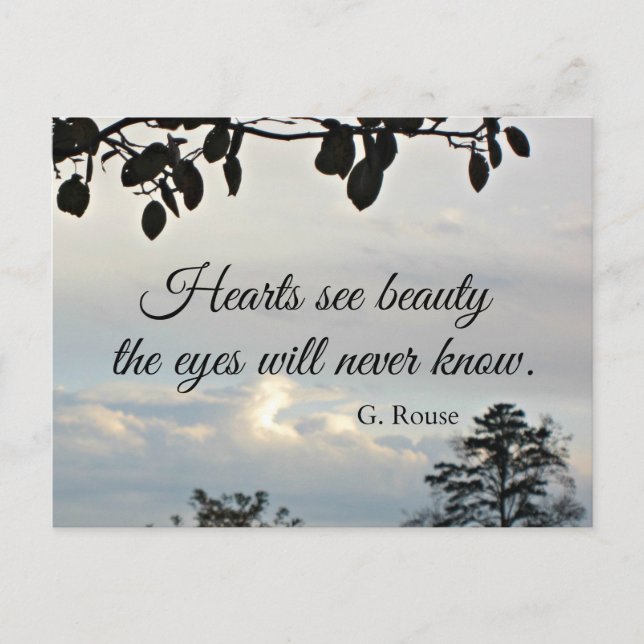 Carte Postale Citation sur la beauté intérieure (Devant)