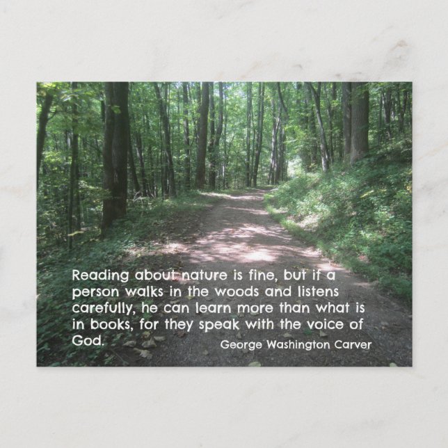 Carte Postale Citation sur la nature par G.W. Carver (Devant)