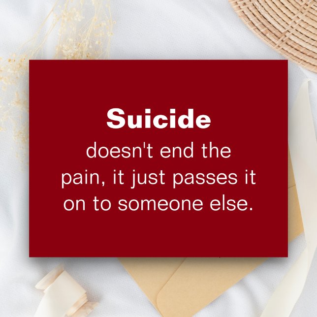 Carte Postale Citation sur la prévention du suicide (Créateur téléchargé)