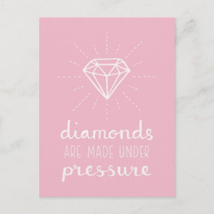 Carte Postale Citation sur les diamants sous pression, Inspirant