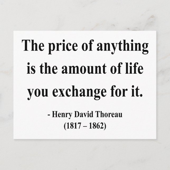Carte Postale Citation Thoreau 6a (Devant)