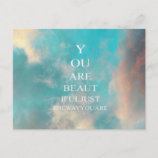 Carte Postale Citation turquoise Sky Blue Love