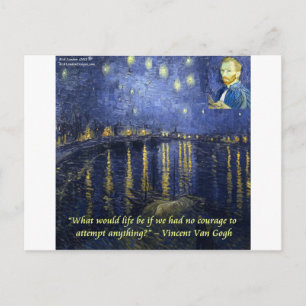 Carte Postale Citation Van Gogh Courage