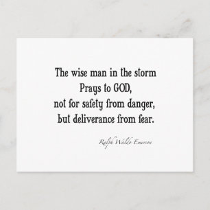 Carte Postale Citation vintage Emerson Inspirational Courage