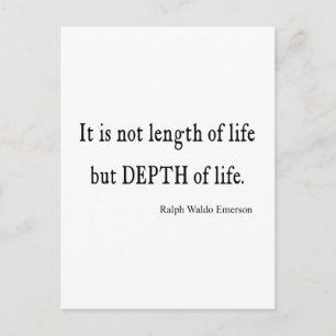 Carte Postale Citation vintage Emerson Inspirational Depth Life