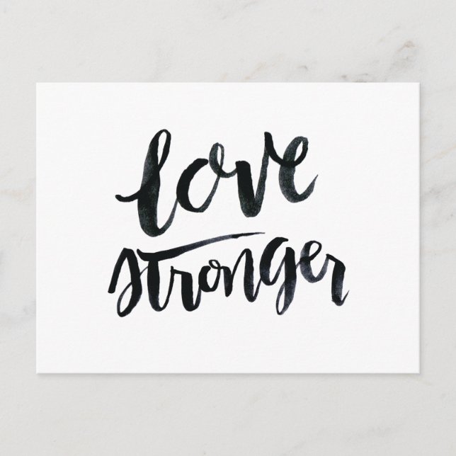 Carte Postale Citations d'amour : Aimer plus fort (Devant)