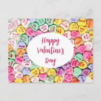 Carte Postale Citations d'amour de coeurs de bonbons de la Saint
