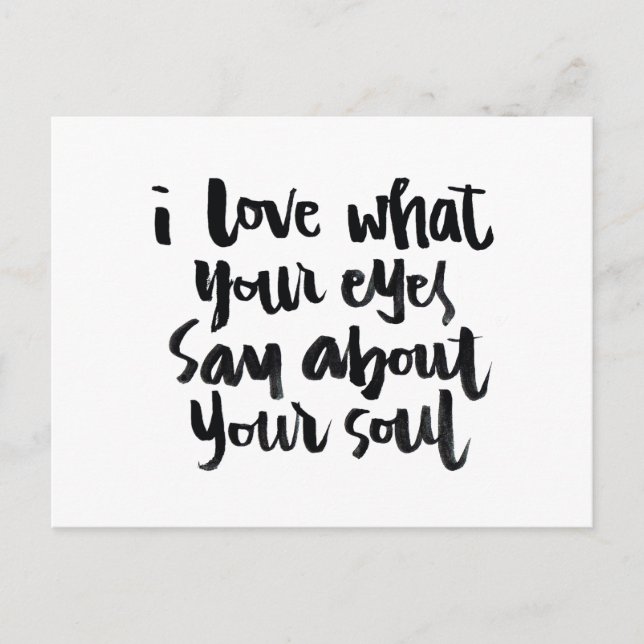Carte Postale Citations d'amour : J'aime ce que vos yeux disent  (Devant)