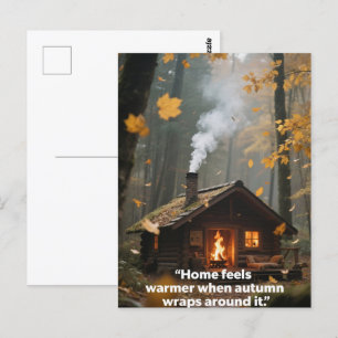 Carte Postale Citations d'automne Forêts Arbres Feuille façons