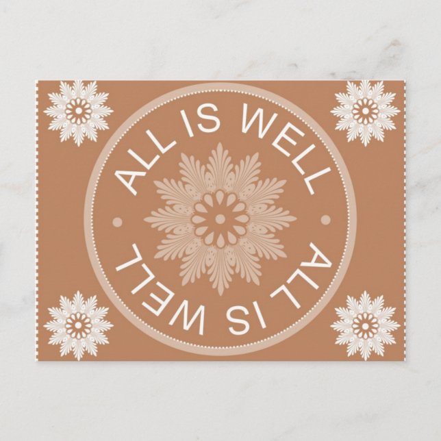 Carte Postale Citations De 3 Mots ~Tout Est Bien ~Motivationnel (Devant)