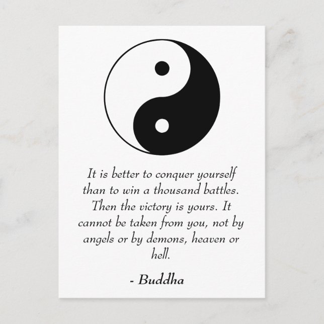 Carte Postale Citations De Bouddha Célèbres - Conquérir Vous-Mêm (Devant)