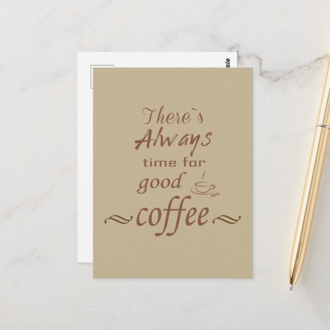 Carte Postale Citations de café drinker amusantes (Devant/Arrière en situation)